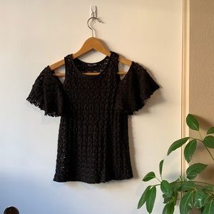 Cold Shoulder Lace Top